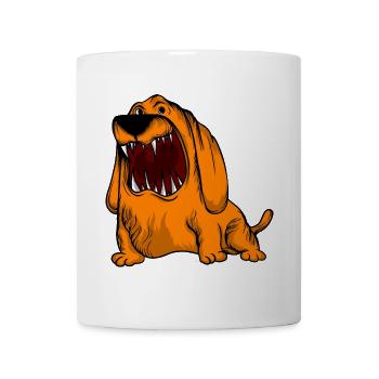 Furchtbarer orangefarbener Knurrer Welpe - Tasse - Weiß - Vorne