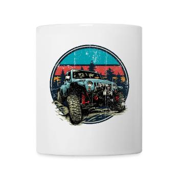 Rugged Jeep Off-Road Sunset - Mug - white - Front