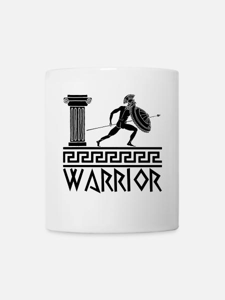 Griechischer Krieger schwarze Hoplite - Tasse - Weiß