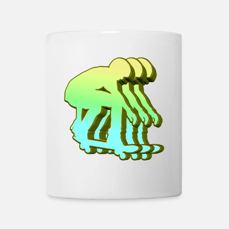 Skateboarder 3D - Tasse - Weiß