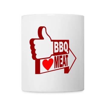 Like BBQ, love meat - Mug - white - Front