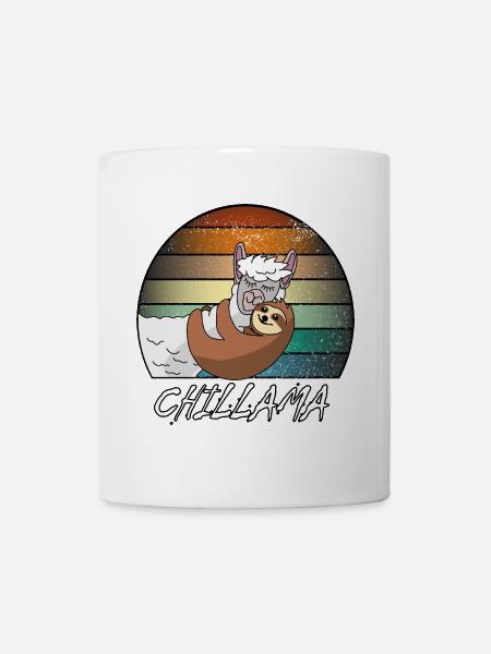 Alpaca and sloth - this is love - Valentine's Day - Mug - white