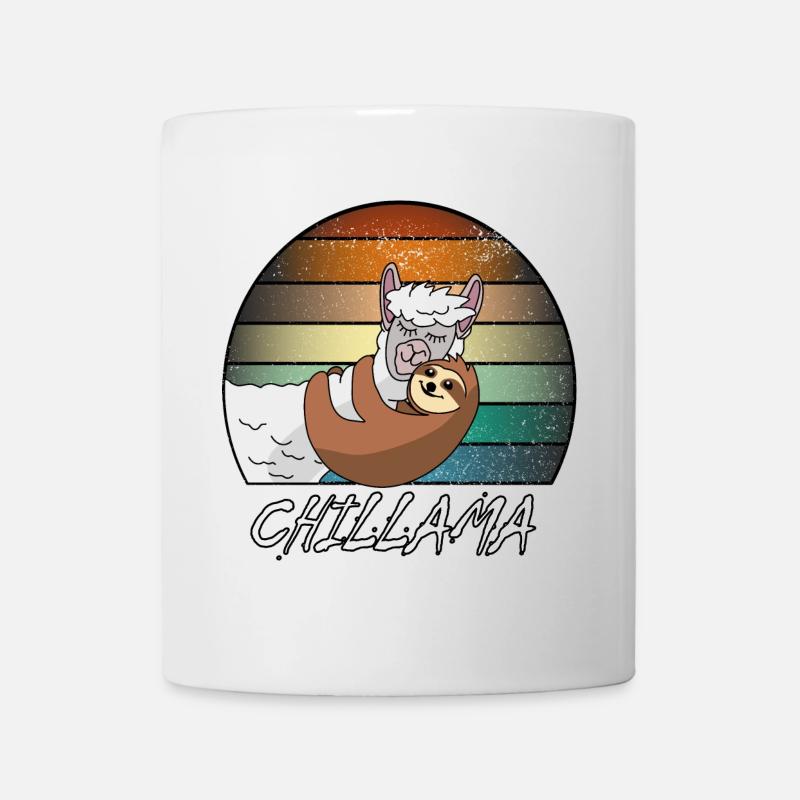 Alpaca and sloth - this is love - Valentine's Day - Mug - white