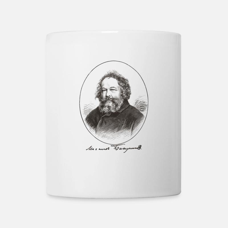 Mikhail Bakunin Portrait Druck - Tasse - Weiß