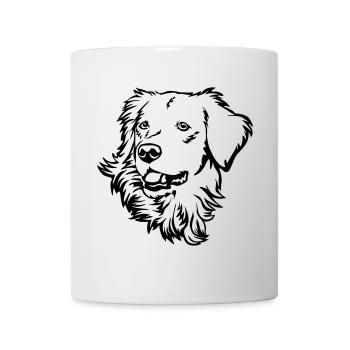 Tête de golden retriever - Mug blanc - blanc - Devant
