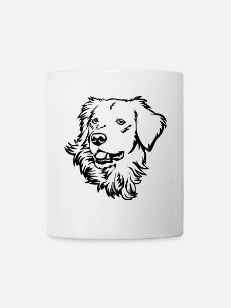 Golden Retriever Head - Mug - white