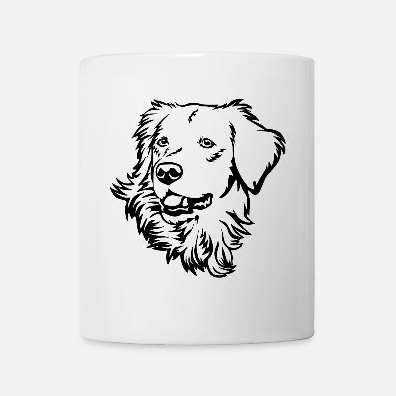 Golden Retriever Head - Mug - white