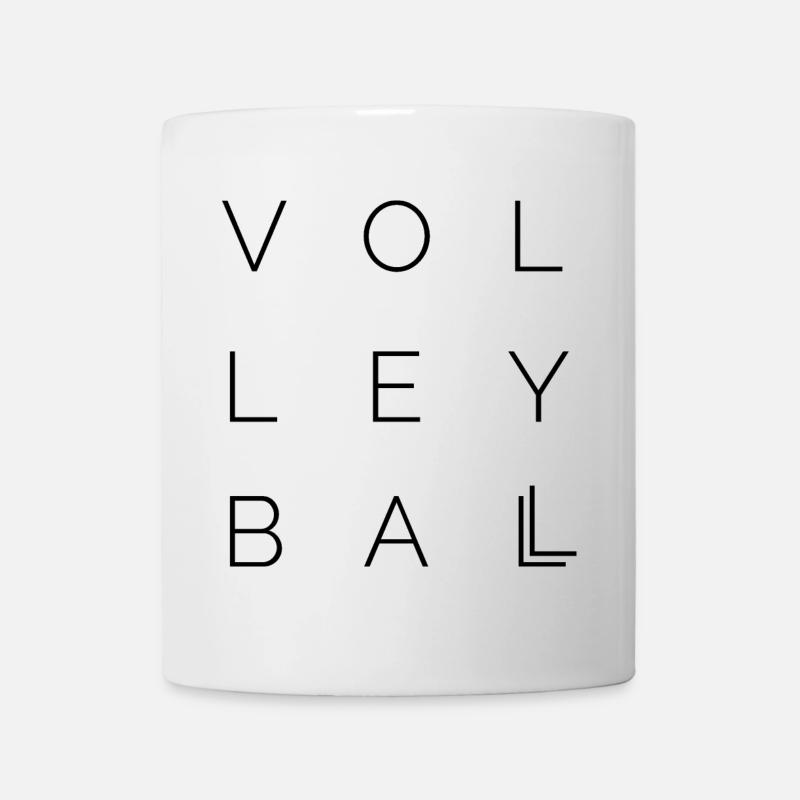volleyball type police lettres symbole icône de logo - Mug blanc - blanc