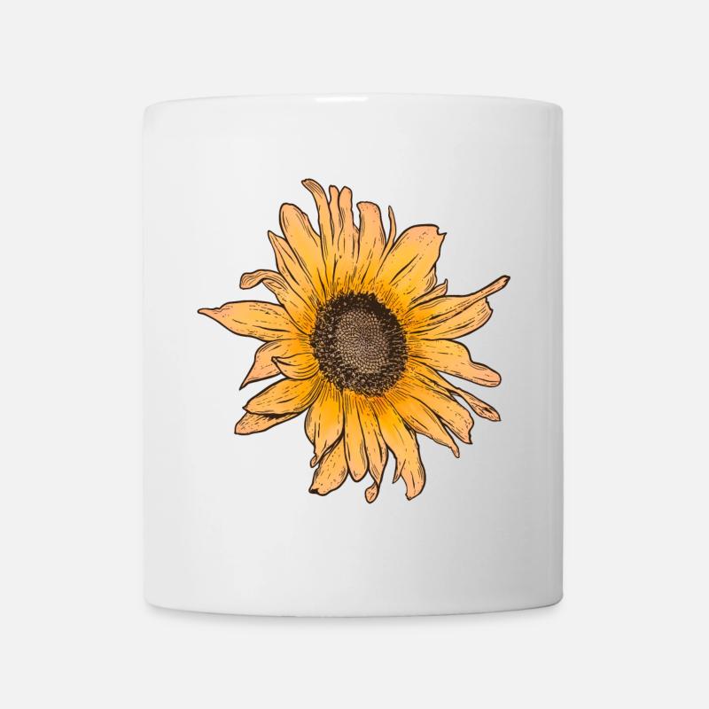 Sonnenblume Sonne Sommer - Tasse - Weiß