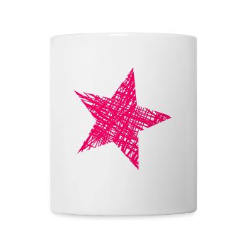 STERN. STERNE. STERN. STERNE. FEST. JAHRESTAG - Tasse - Weiß - Vorne