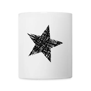 STERN. STERNE. STERN. STERNE. FEST. JAHRESTAG - Tasse - Weiß - Vorne