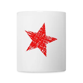 STERN. STERNE. STERN. STERNE. FEST. JAHRESTAG - Tasse - Weiß - Vorne