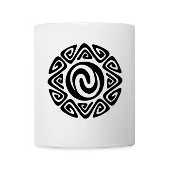 Symbole tribal noir polynésien - Mug blanc - blanc - Devant