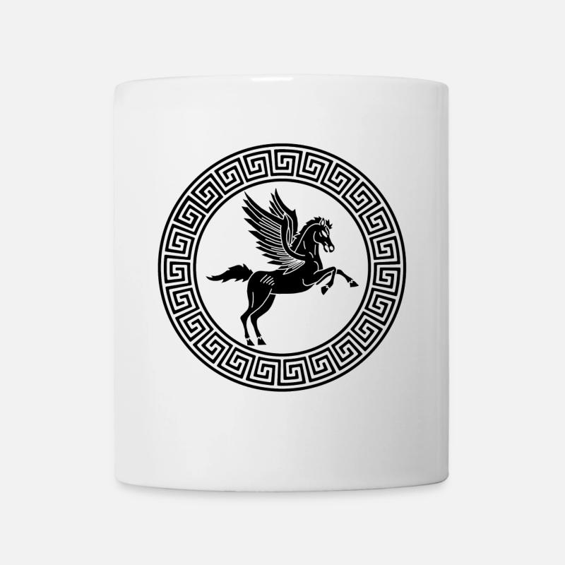 Symbol des Pferdes Schwarzes Pegasus - Tasse - Weiß