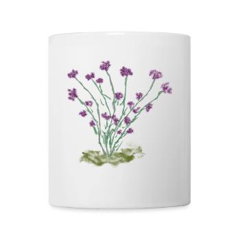 Florale Wildblumenzeichnung - Tasse - Weiß - Vorne