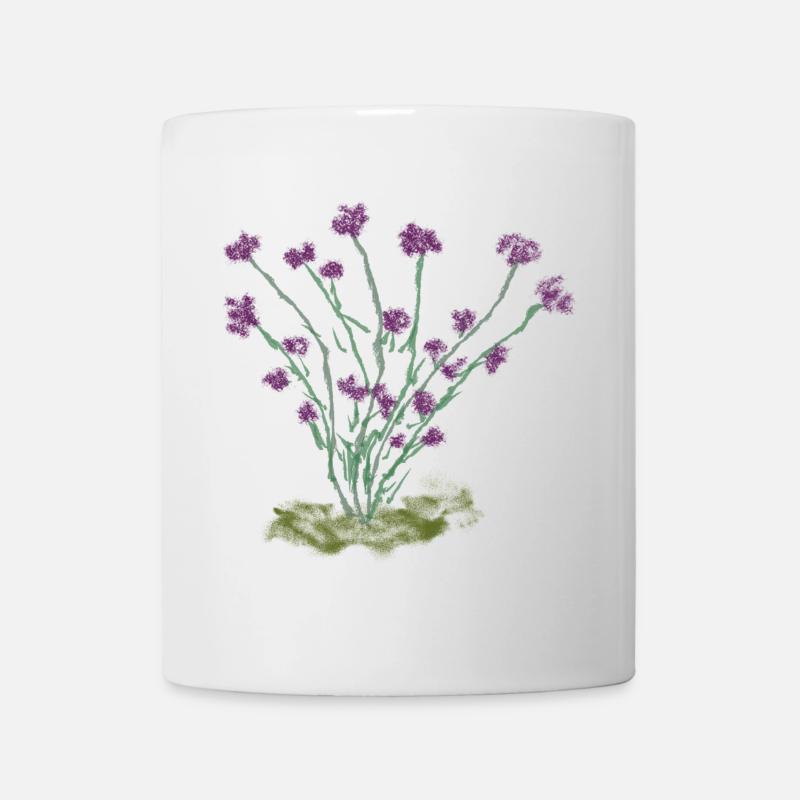 Florale Wildblumenzeichnung - Tasse - Weiß