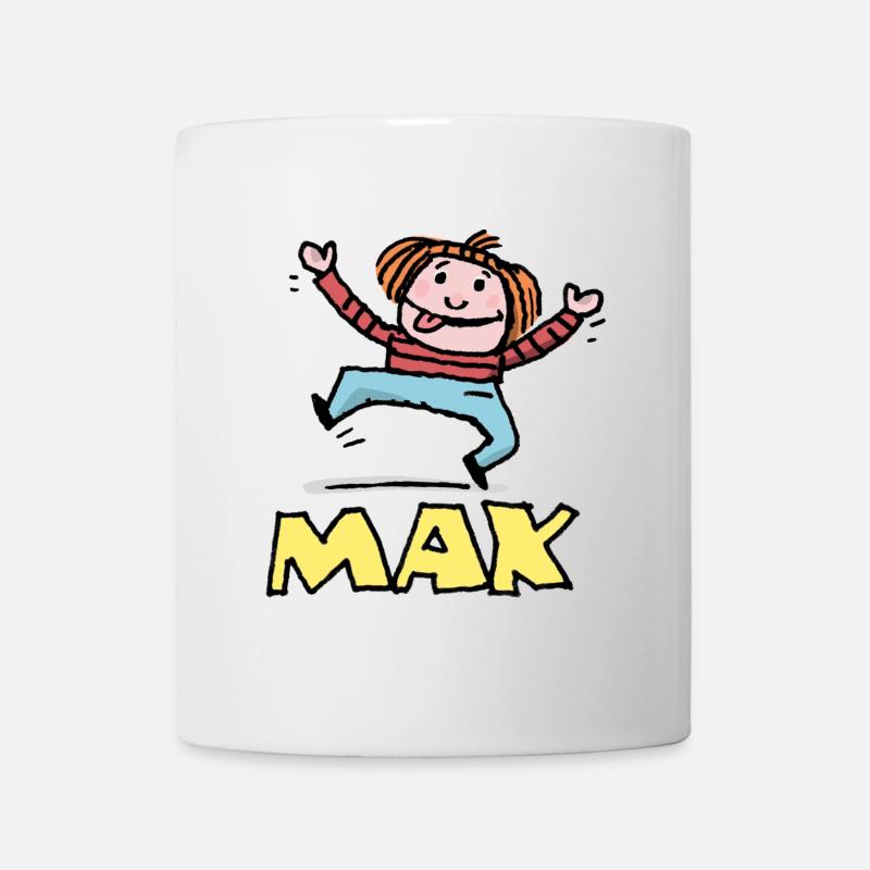 Sprungfreude MAX Kindershirt - Tasse - Weiß