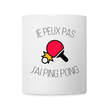 je peux pas j ai ping pong - Mug blanc - blanc - Devant