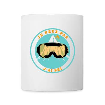Montagne et Conquête Ski Assurez - Mug blanc - blanc - Devant