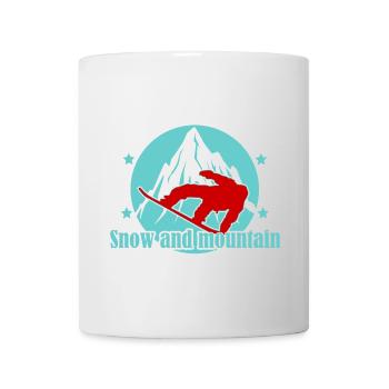 Berg- und Alpinski-Illustration - Tasse - Weiß - Vorne