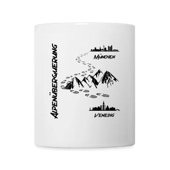 Alpenüberquerung München - Venedig - Tasse - Weiß - Vorne