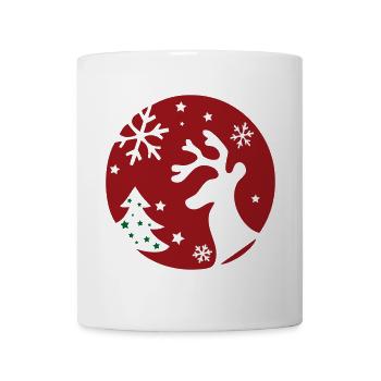 Noël, rennes, sapin de Noël - Mug blanc - blanc - Devant