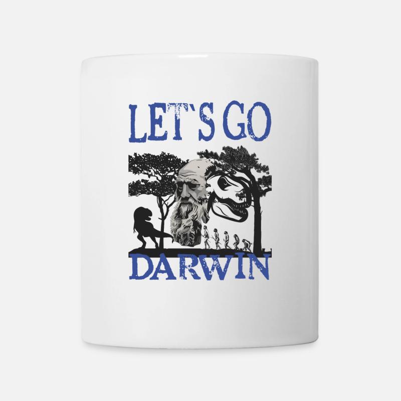 Charles Darwin Evolution textile gift idea - Mug - white