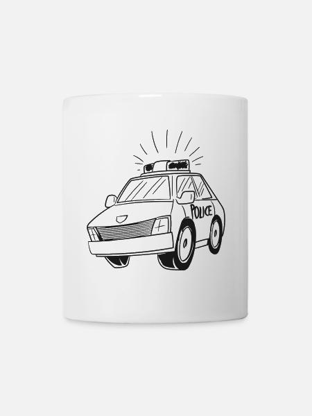 Polizeiauto - Tasse - Weiß