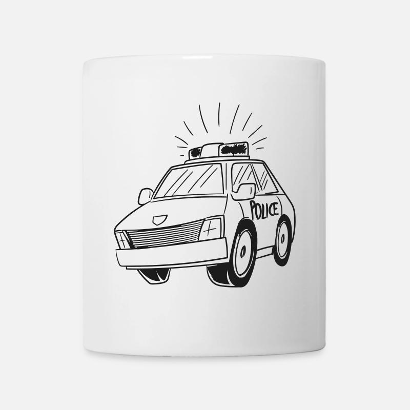 Polizeiauto - Tasse - Weiß