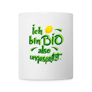 Biologisch Zitrone lusitge coole Motiv - Tasse - Weiß - Vorne