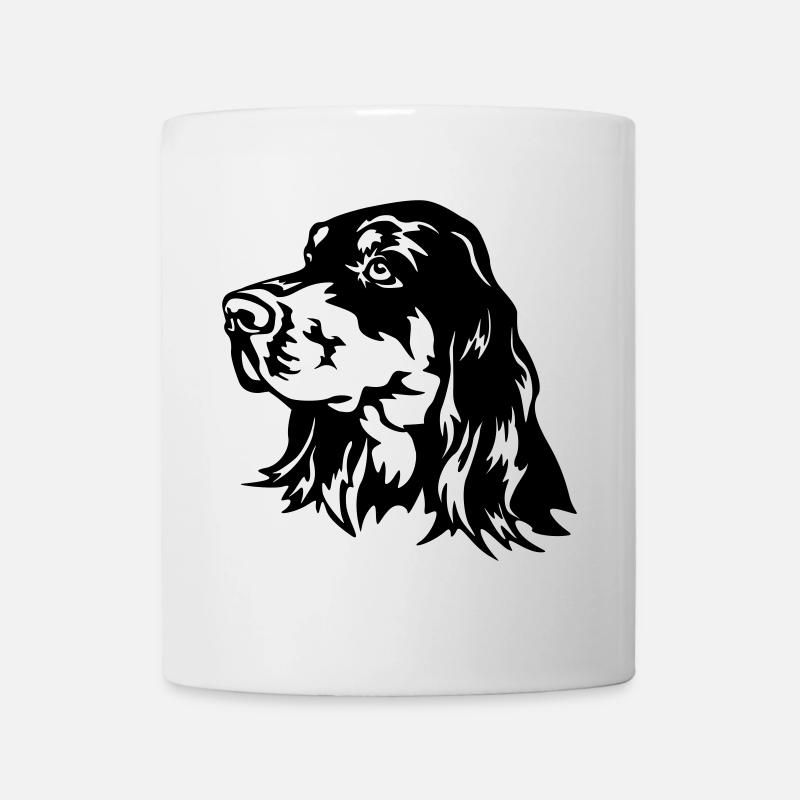 Gordon Setter Kopf - Tasse - Weiß