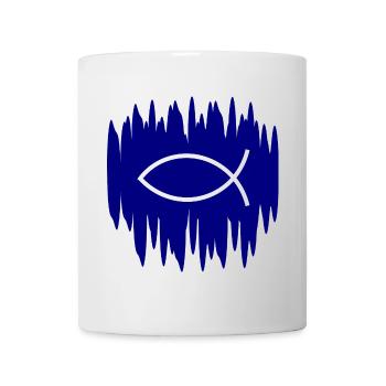Jésus poisson Ichthys poisson poisson poisson - Mug blanc - blanc - Devant