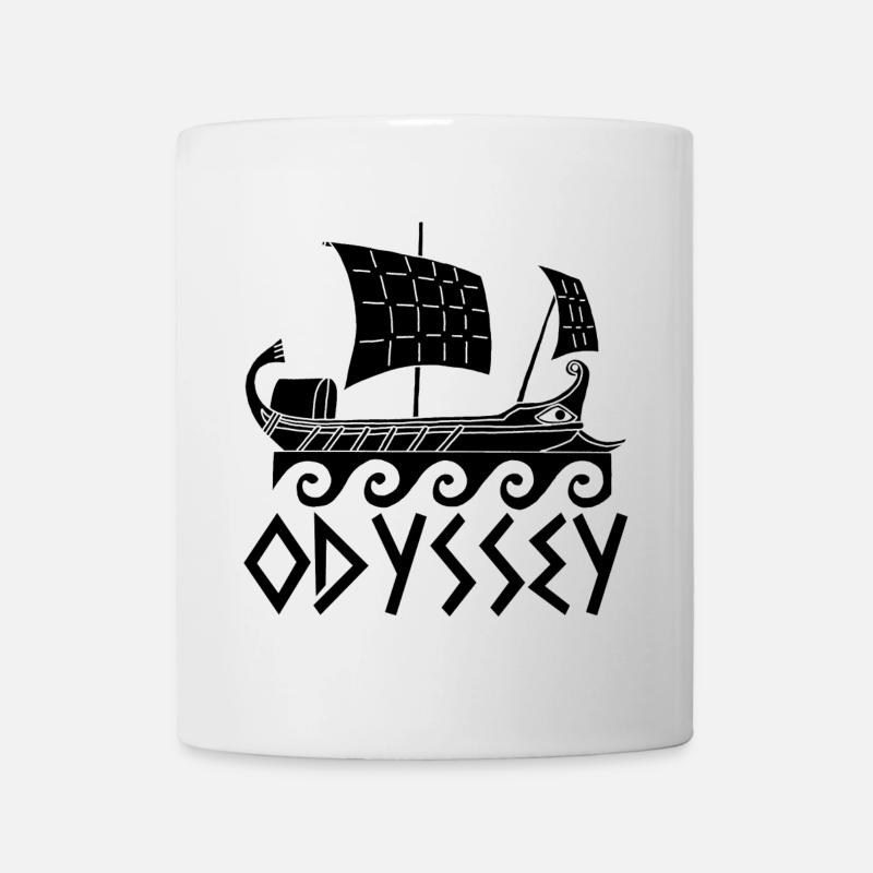 Le voyage d'Ulysse (noir) - Mug blanc - blanc