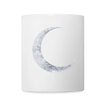delicate shimmering silver moon - Mug - white - Front
