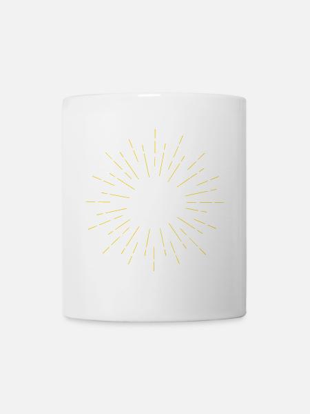 Sonnenstrahlen - Tasse - Weiß