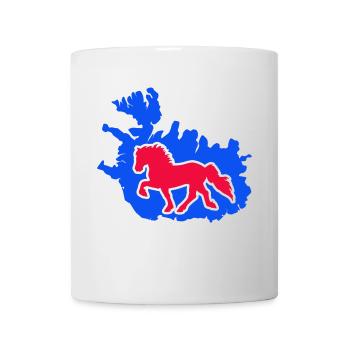 Tölter Iceland Map - Tasse - Weiß - Vorne