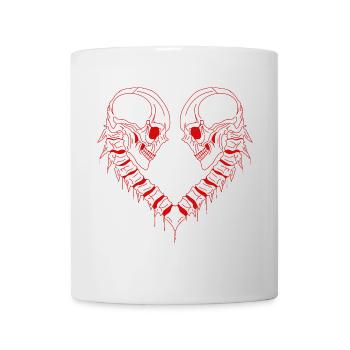 heart skull - Mug - white - Front