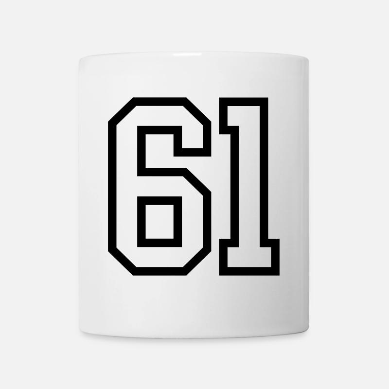 Trabzon 61 Zahl - Tasse - Weiß