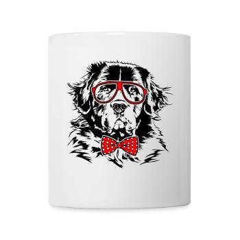 Drôle de lunettes LANDSEER Chien Chien - Mug blanc - blanc - Devant