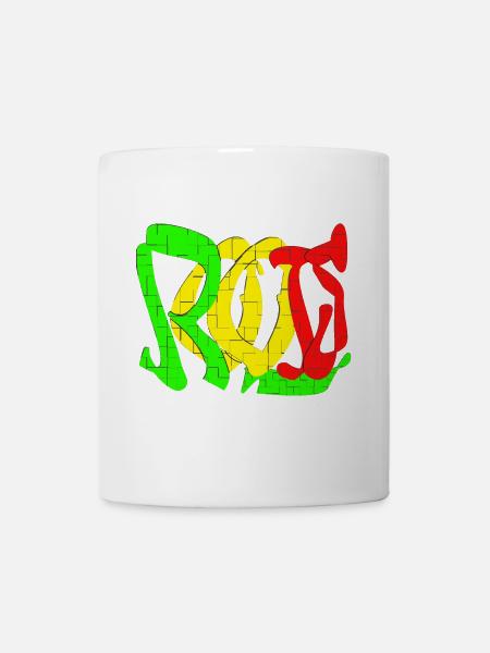 Motif de blocs de couleur Rasta - Mug blanc - blanc