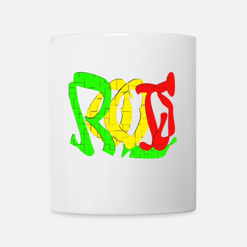 Motif de blocs de couleur Rasta - Mug blanc - blanc