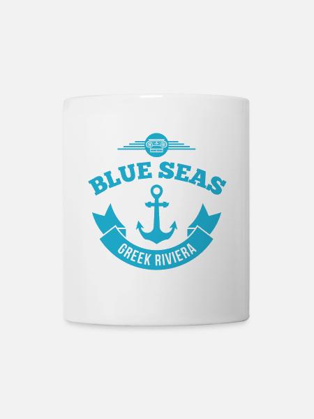 Mers Bleues Riviera Grecque - Mug blanc - blanc