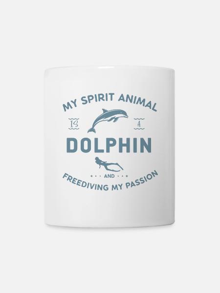 My Spirit Animal Is A Dolphin - Mug - white