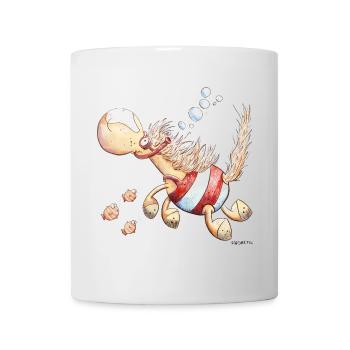 Seahorse I Wortspiel Schwimmer Pferd - Mug - white - Front