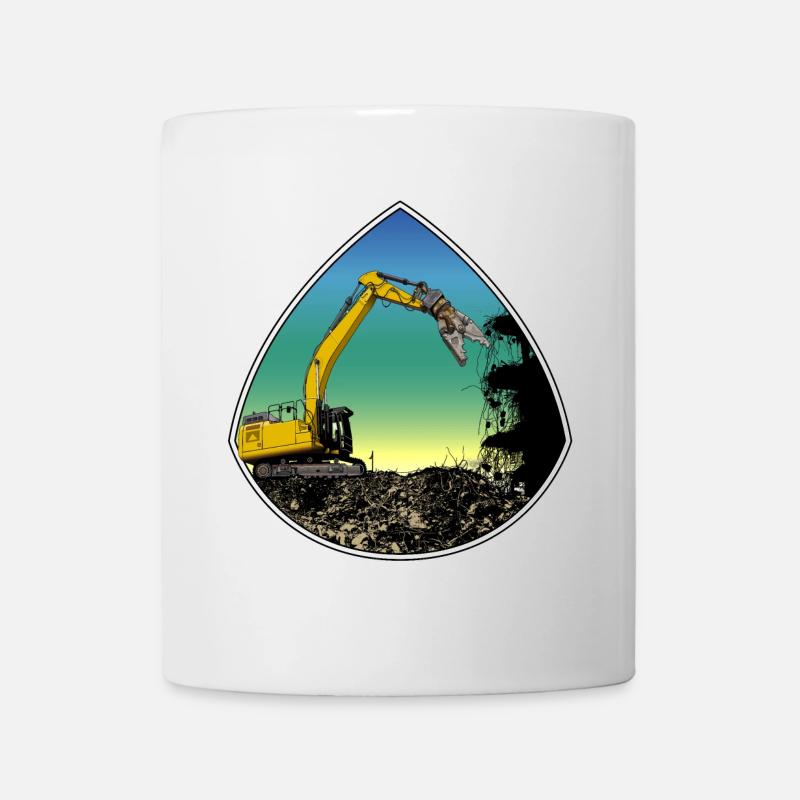 Abreissbagger - Tasse - Weiß