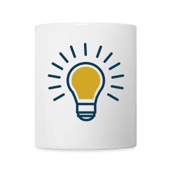Idea light bulb (Vectorgraphic) - Mug - white - Front