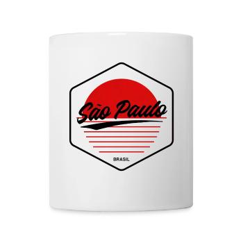 São Paulo Sonnenuntergang Herz - Tasse - Weiß - Vorne