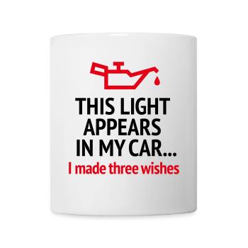 Funny Car Mechanic Saying Oil Lamp Warning Light W - Mug - white - Front