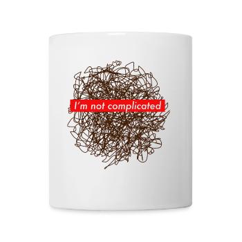 Spruch kompliziert verwirrt einfach cool chaos lol - Tasse - Weiß - Vorne
