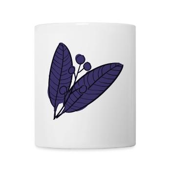 Blätter - Tasse - Weiß - Vorne